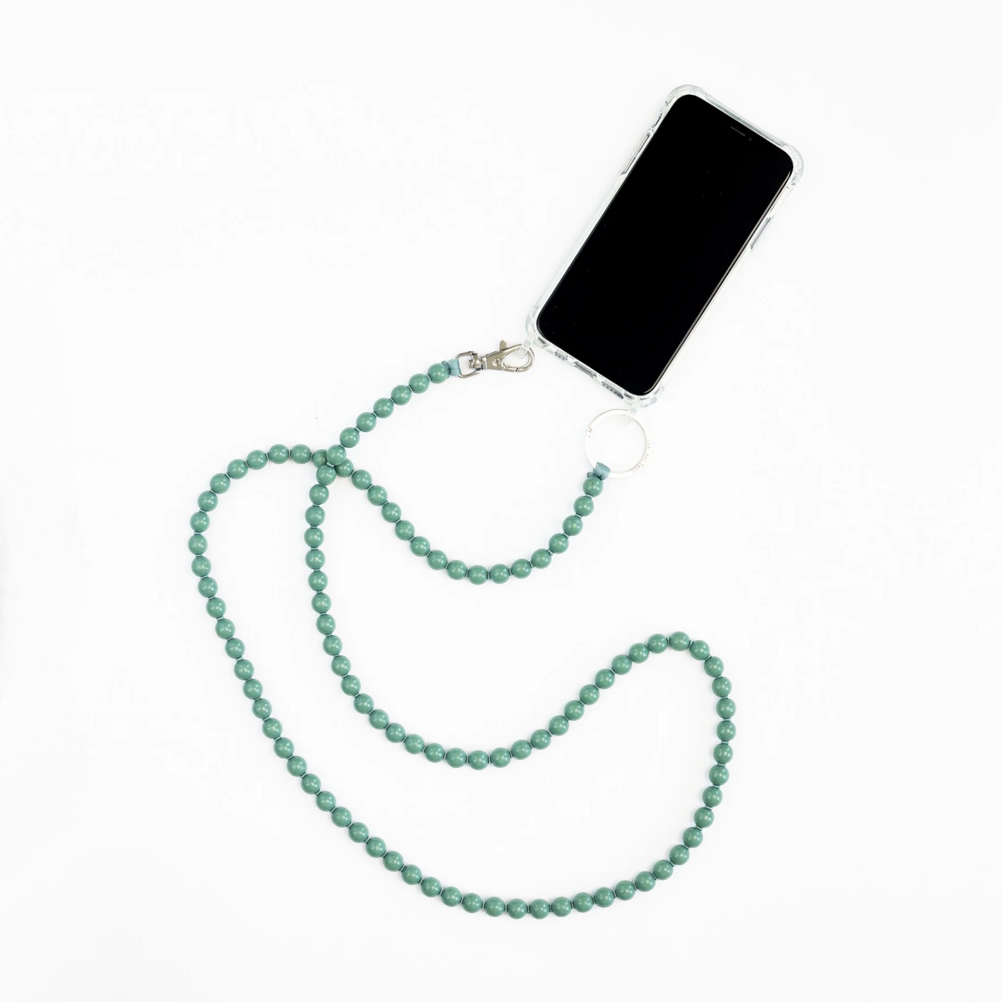 Beaded Phone Necklace Salvia