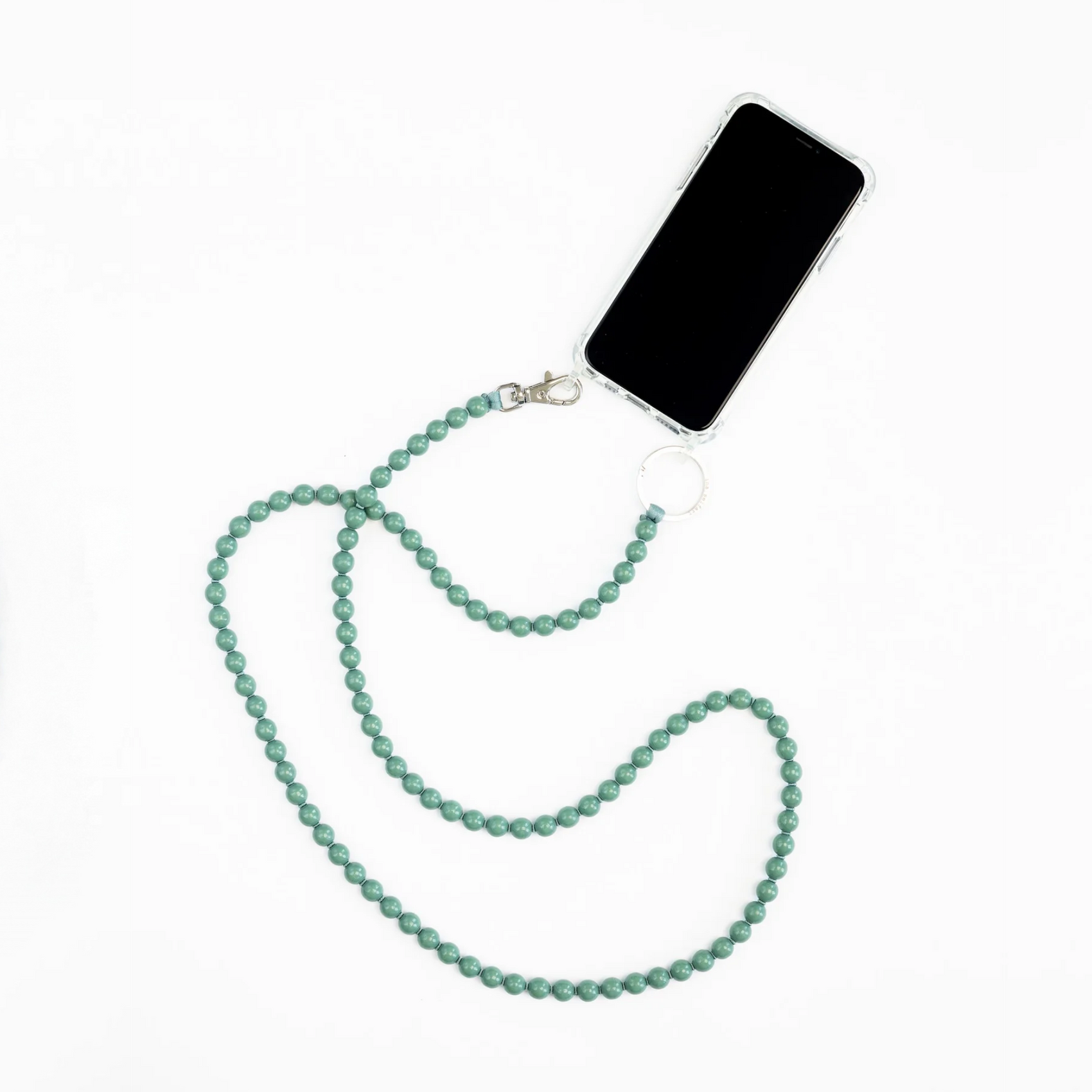 Beaded Phone Necklace Salvia