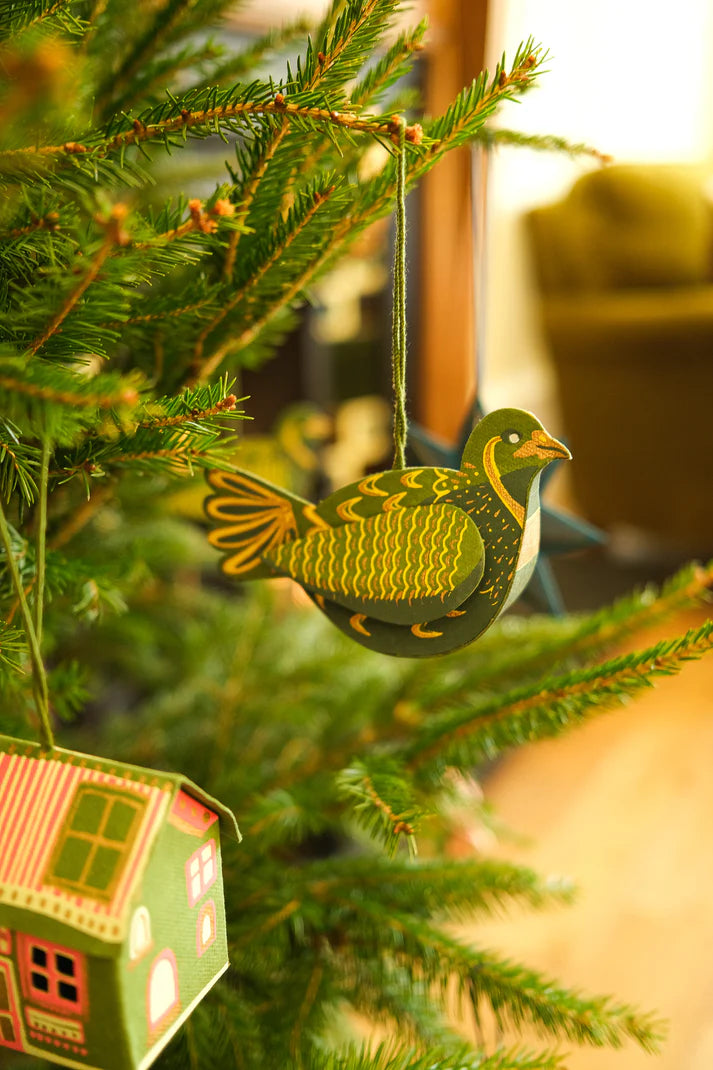 Green Partridge Ornament