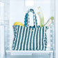 Marseille Blue/Green Quilted Tote