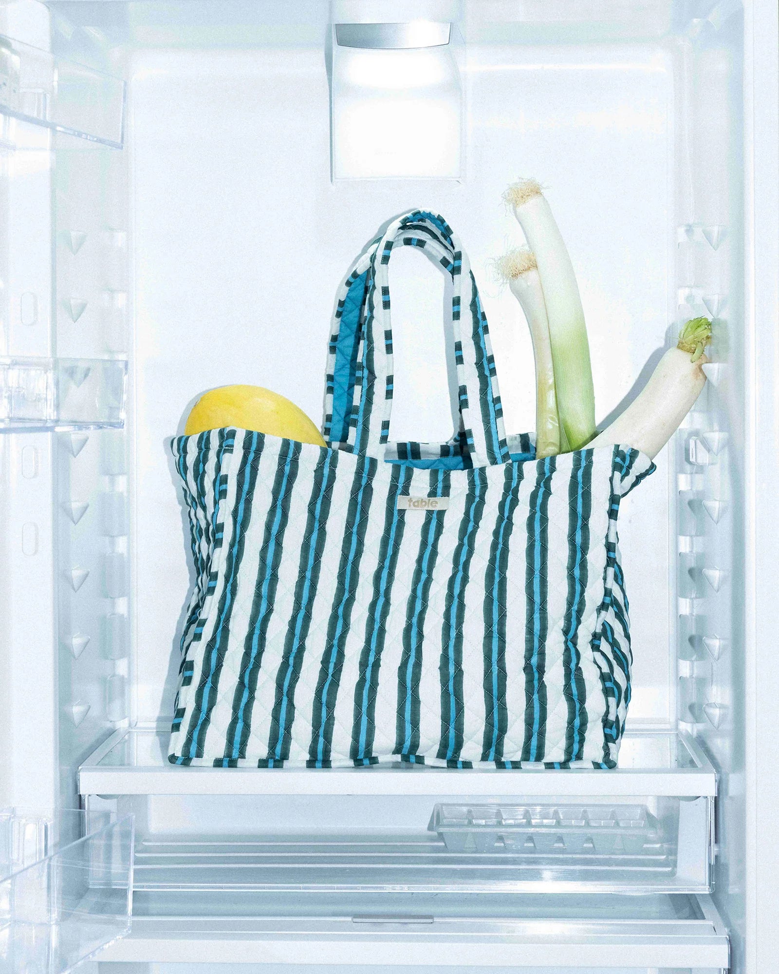 Marseille Blue/Green Quilted Tote