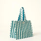 Marseille Blue/Green Quilted Tote