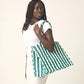 Marseille Blue/Green Quilted Tote