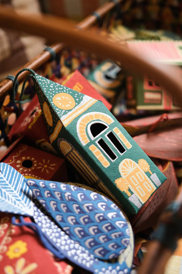 Blue Winter Steeple Ornament