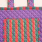 Marseille Red/Purple/Yellow Quilted Tote