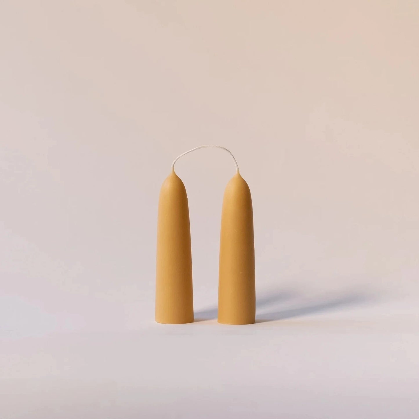 Beeswax Wide Taper Candles Natural Small