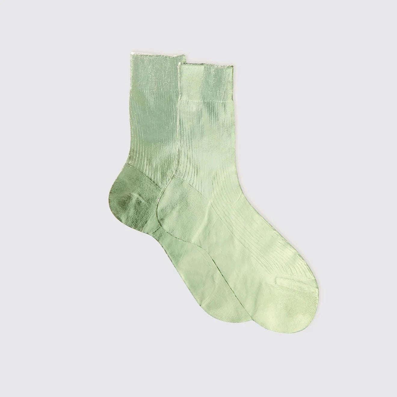 One Ribbed Laminated Socks Verdino