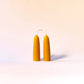 Beeswax Wide Taper Candles Vibrant Gold Small