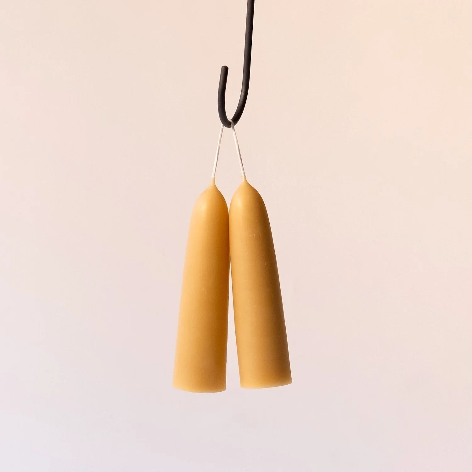 Beeswax Wide Taper Candles Natural Small