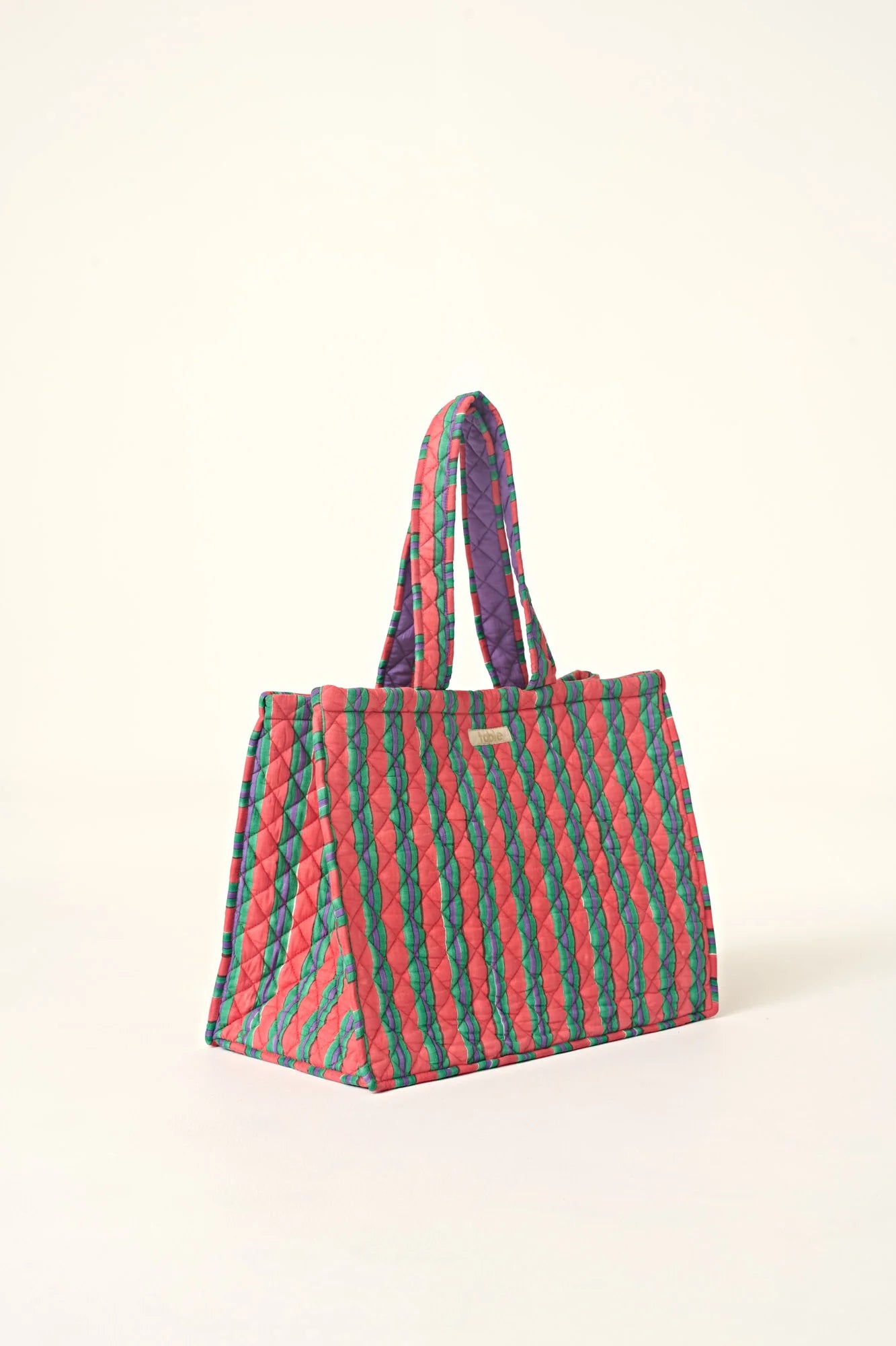 Marseille Red/Purple/Yellow Quilted Tote