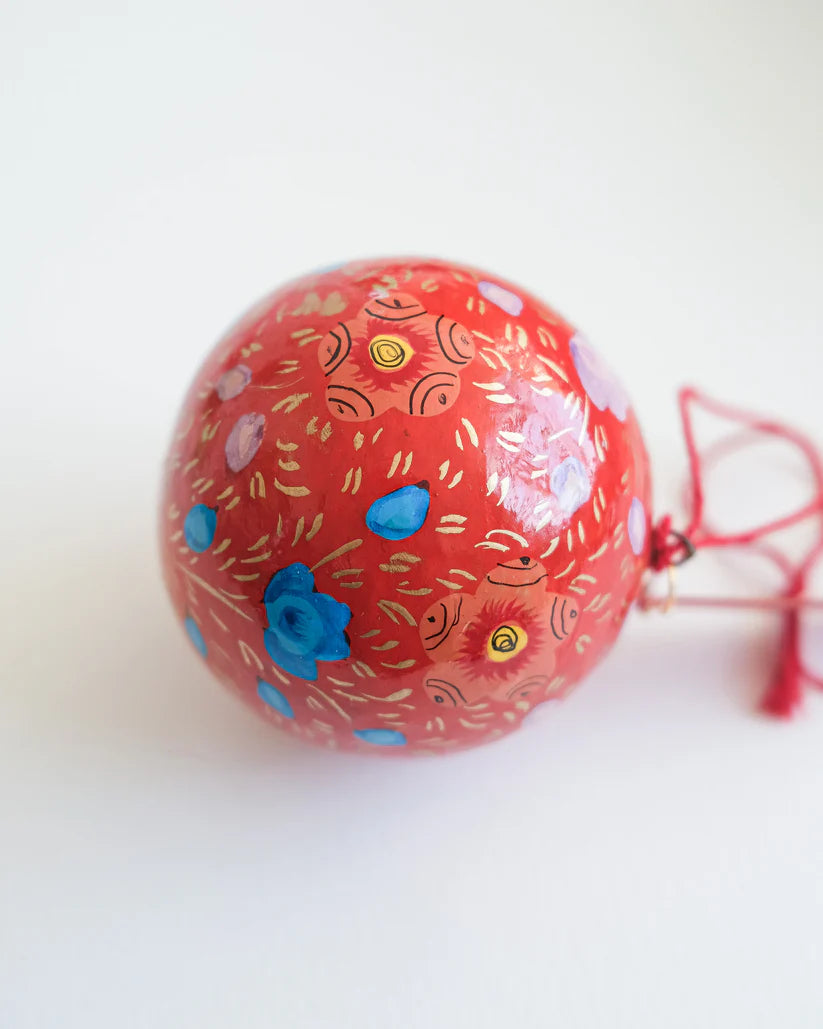 Scarlet Red & Blue Bauble
