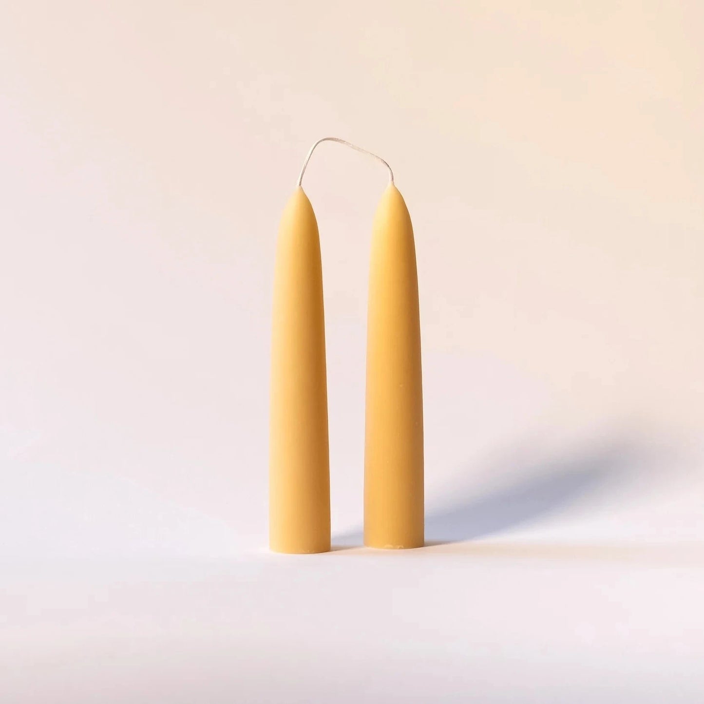 Beeswax Wide Taper Candles Natural Large