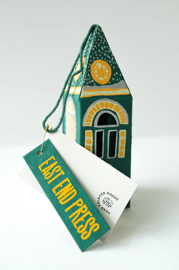 Blue Winter Steeple Ornament