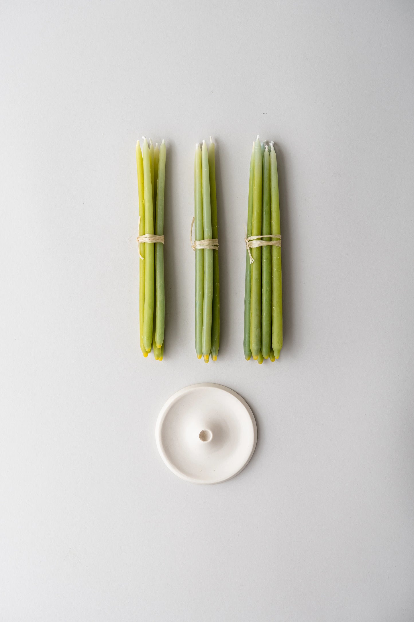 Beeswax Festive Candle Set Seaweed