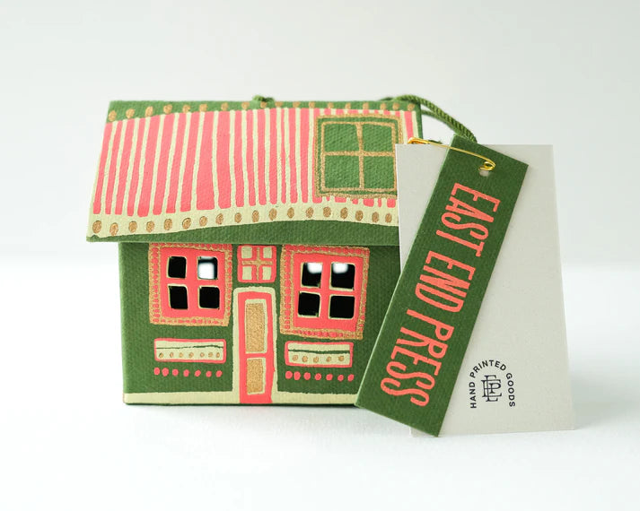 Green & Pink Scottish Bothy Ornament