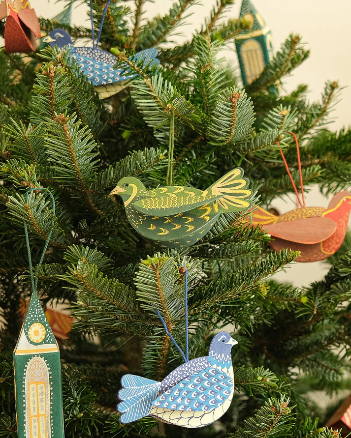 Green Partridge Ornament