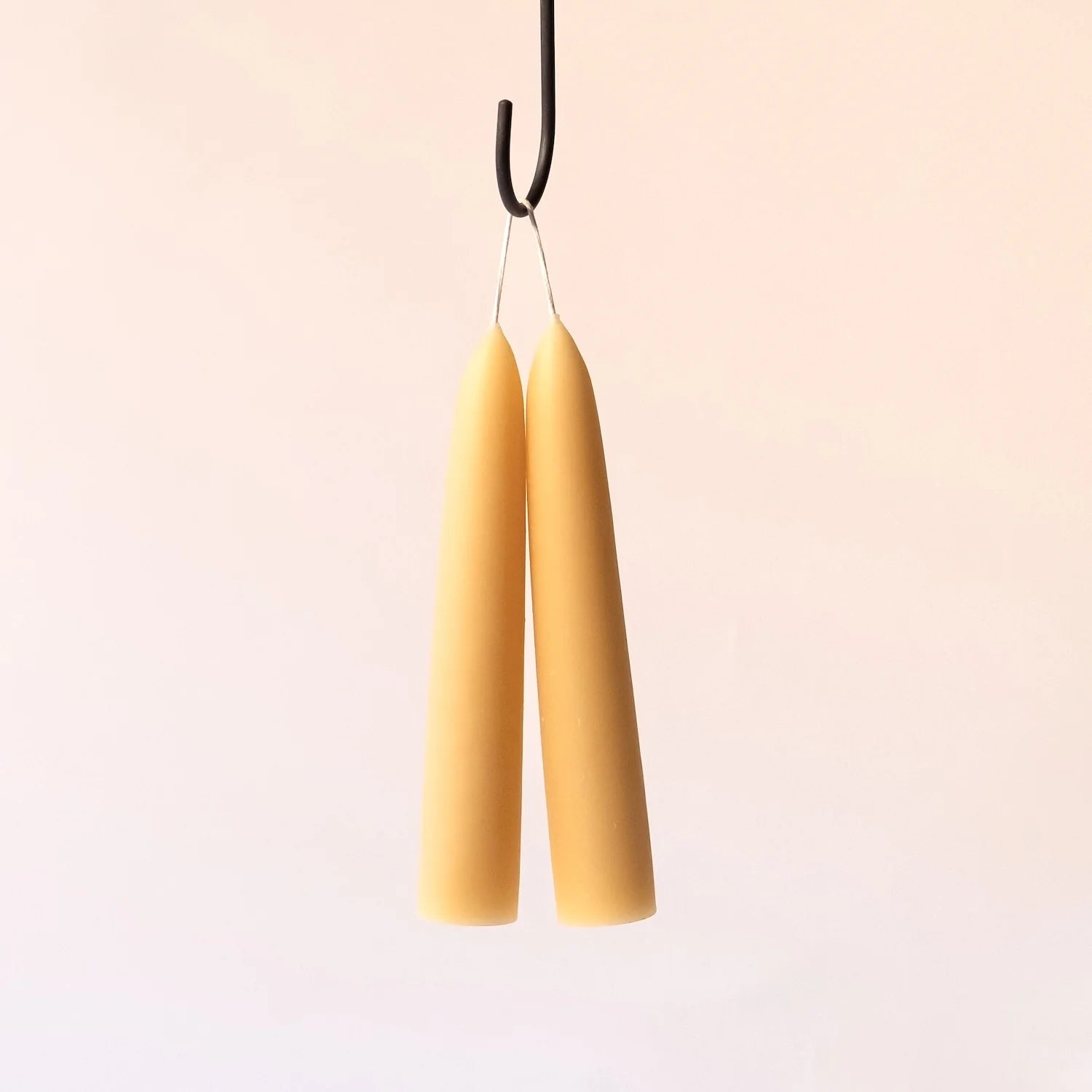 Beeswax Wide Taper Candles Natural Large