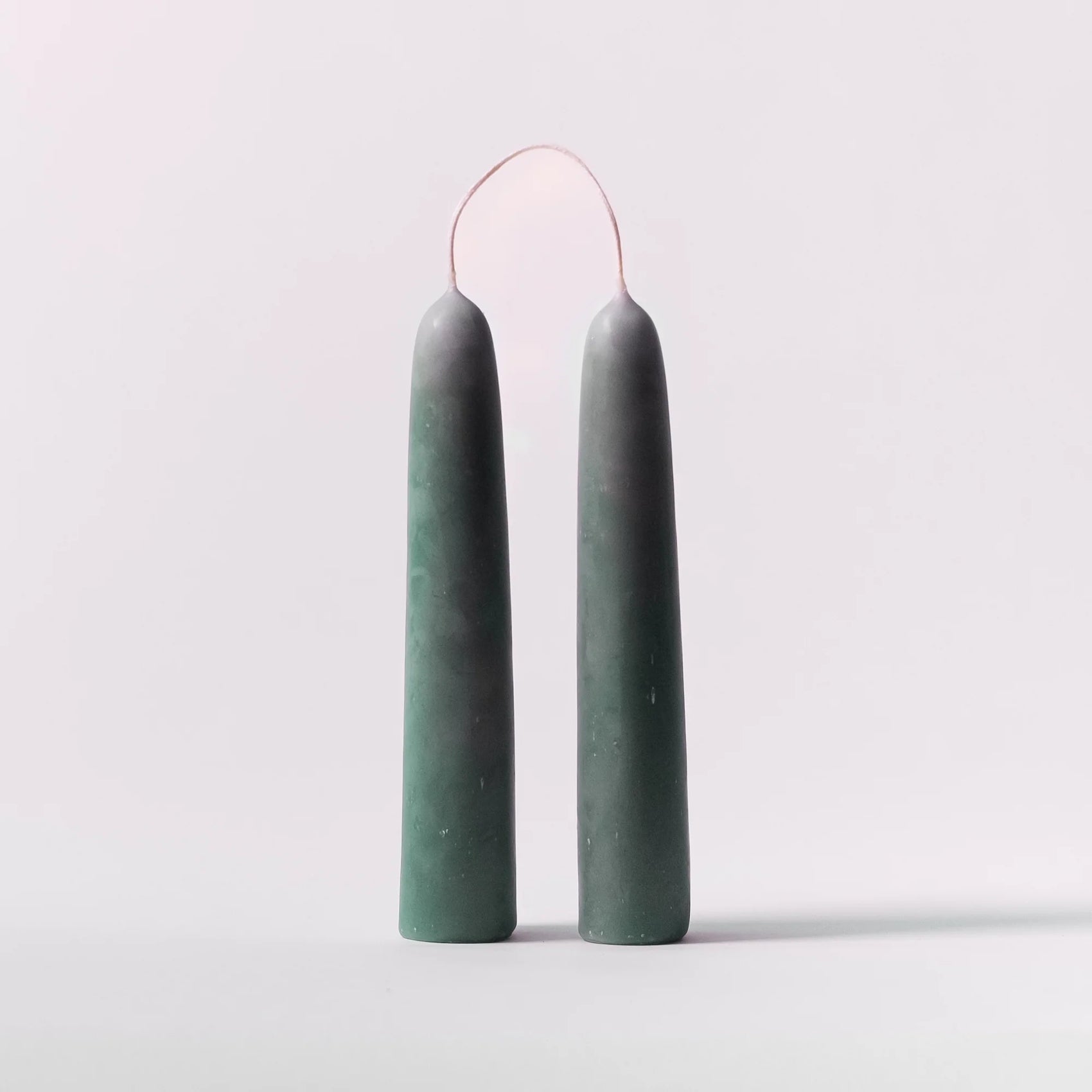 Beeswax Wide Taper Candles Algae Large