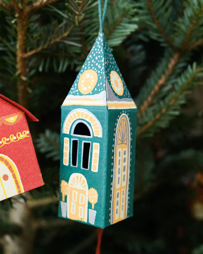 Blue Winter Steeple Ornament