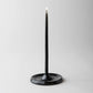 Festive Ceramic Candleholder Glossy Black