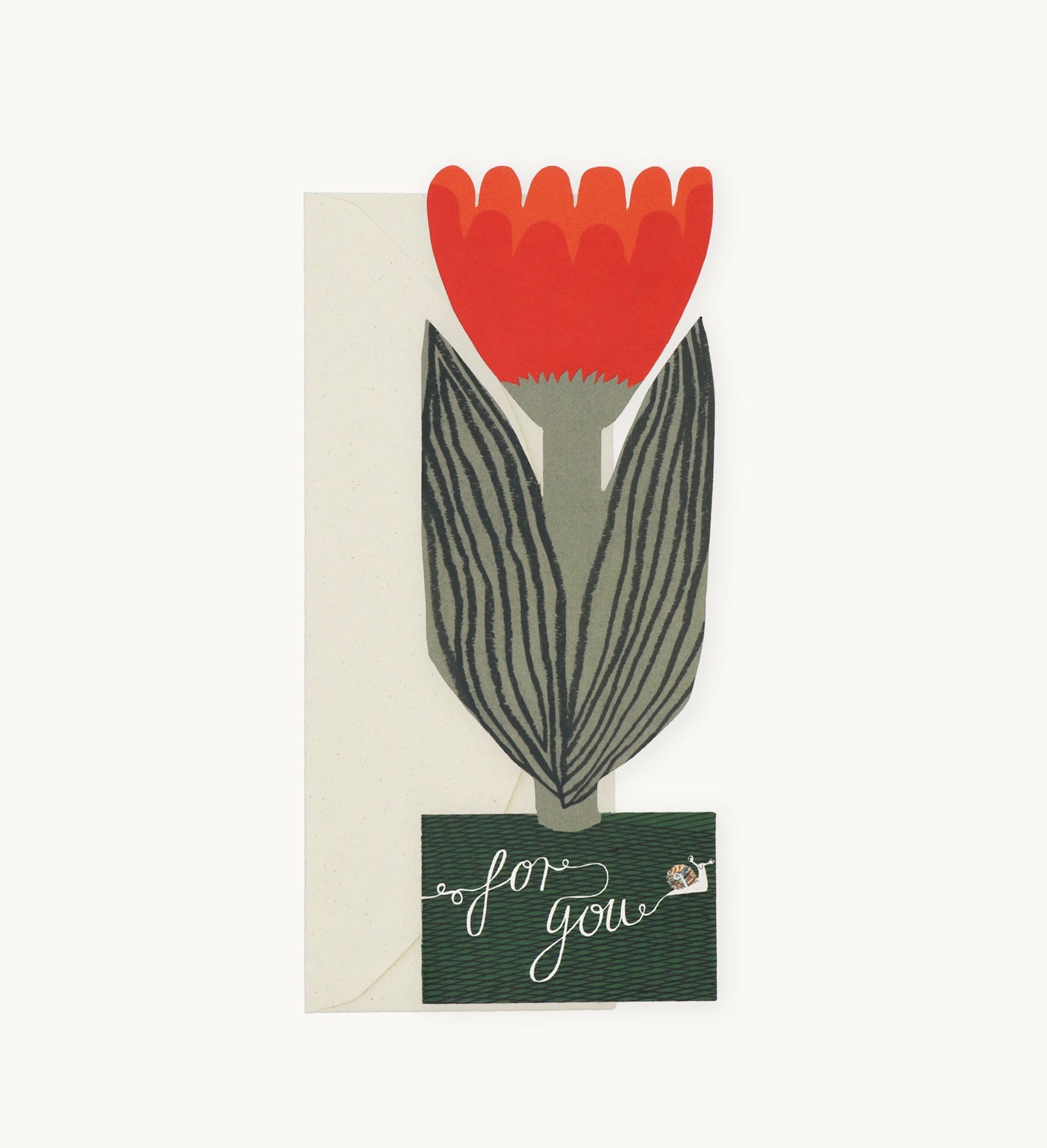 Red Tulip For You Card