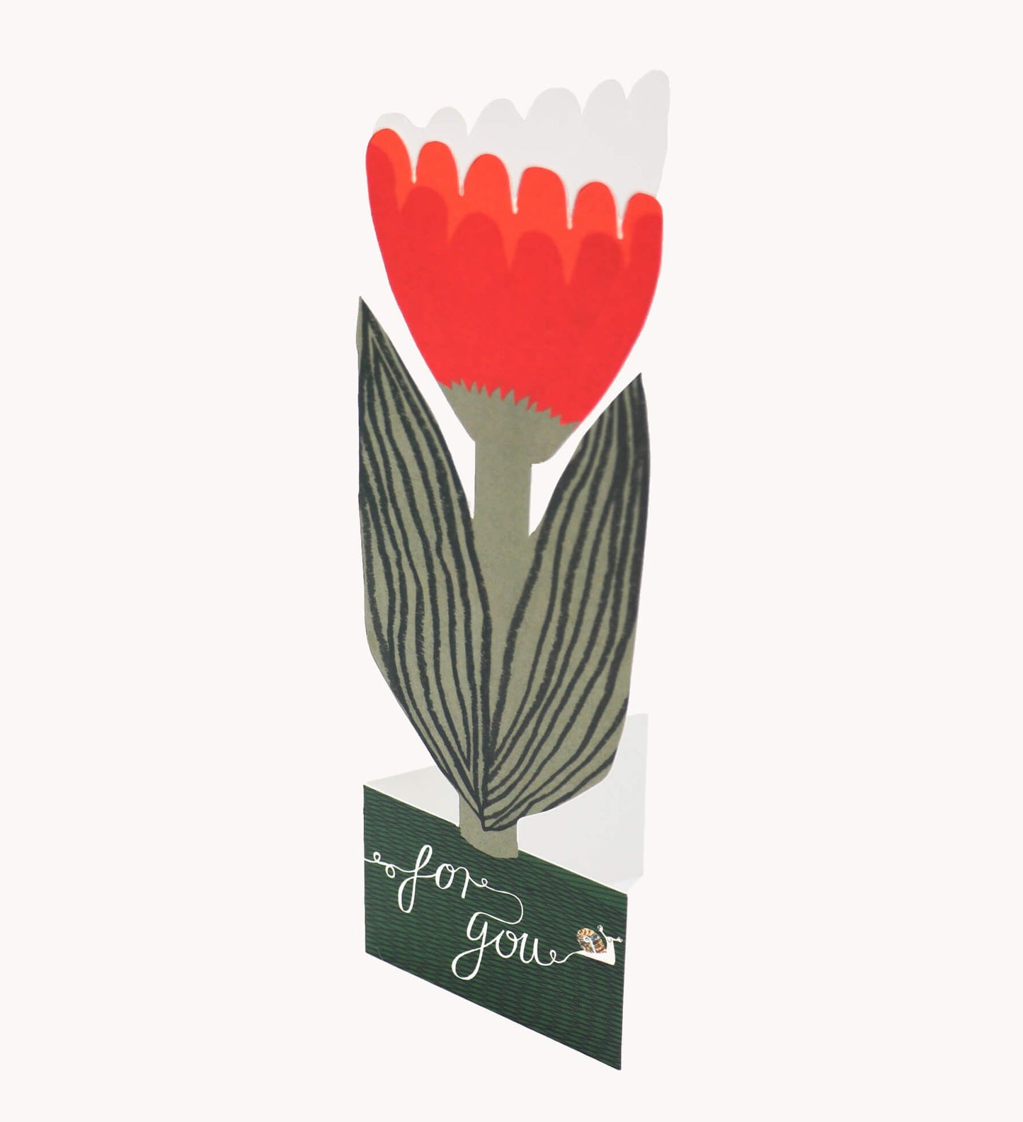 Red Tulip For You Card